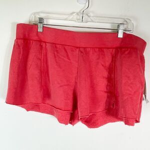Zella NWT Women's Red Elastic Waist Crop Sweat Shorts Size XL (295)